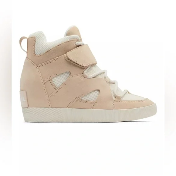 Sorel Women’s Out N About Sport Wedge Bootie ✨ Size 9.5 | neutral cream lace up - Picture 6 of 16